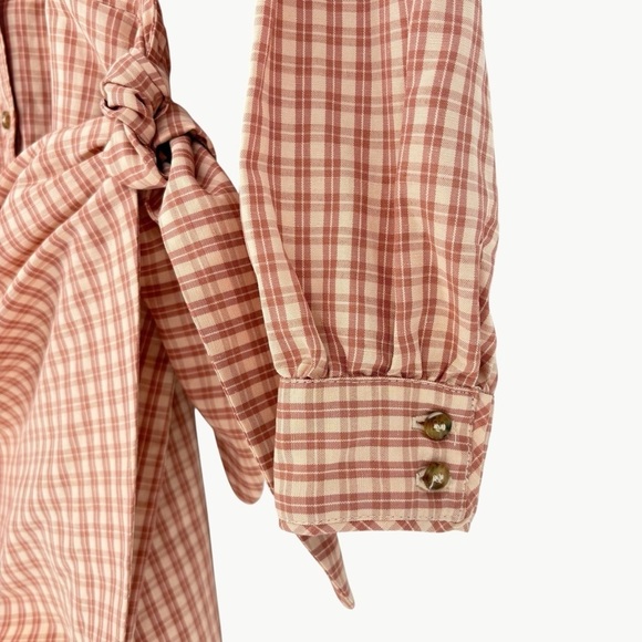 Sézane Women’s Jamey Robe Linen Blend Wrap Shirt Mini Dress | 36 (4) | Rose Pink - Picture 14 of 14